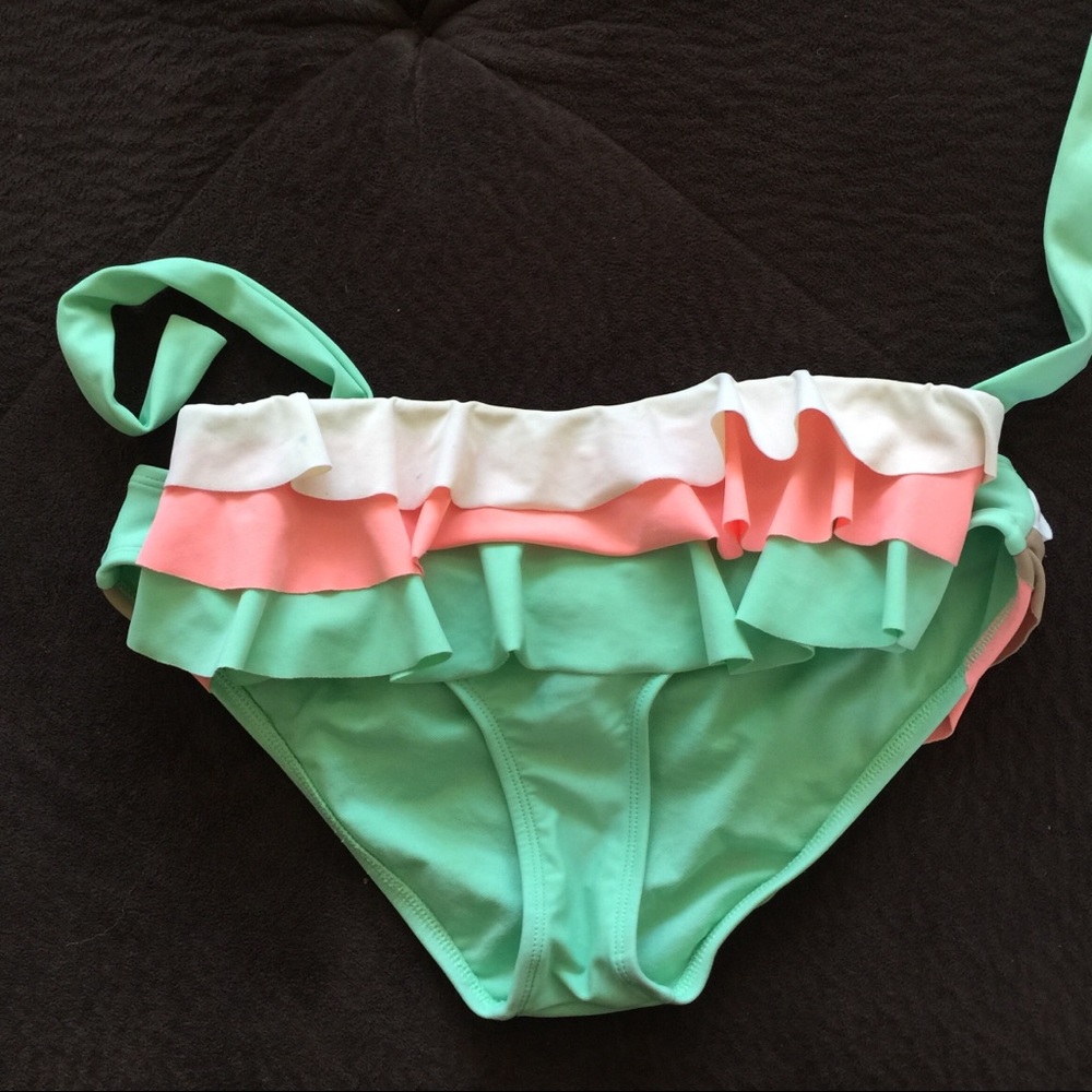 Body Glove womens bikini sz sm ruffle bandeau top